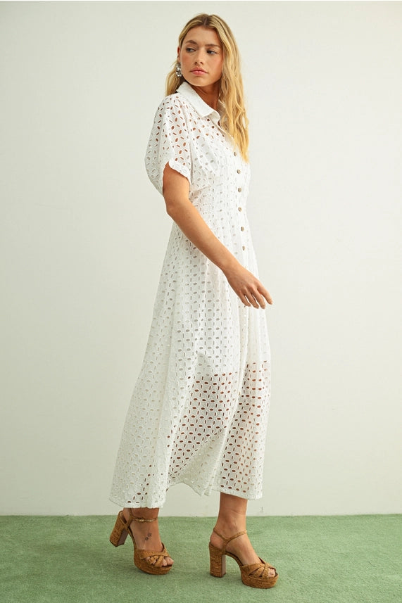 Elise Eyelet Dress