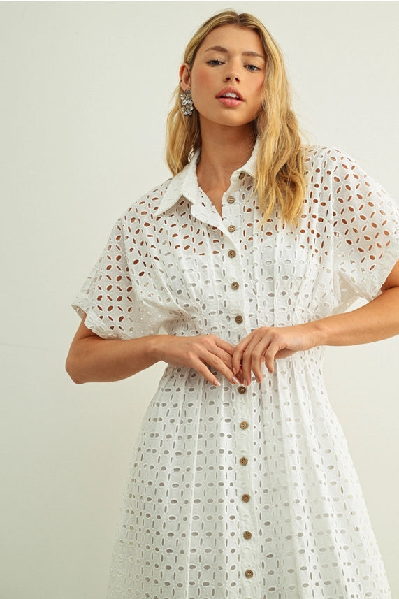 Elise Eyelet Dress