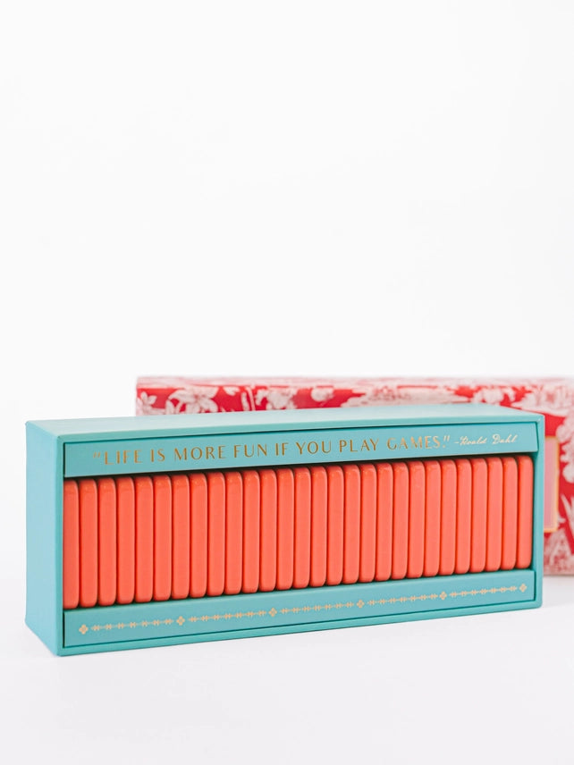 Fairy House Toile Dominoes Set