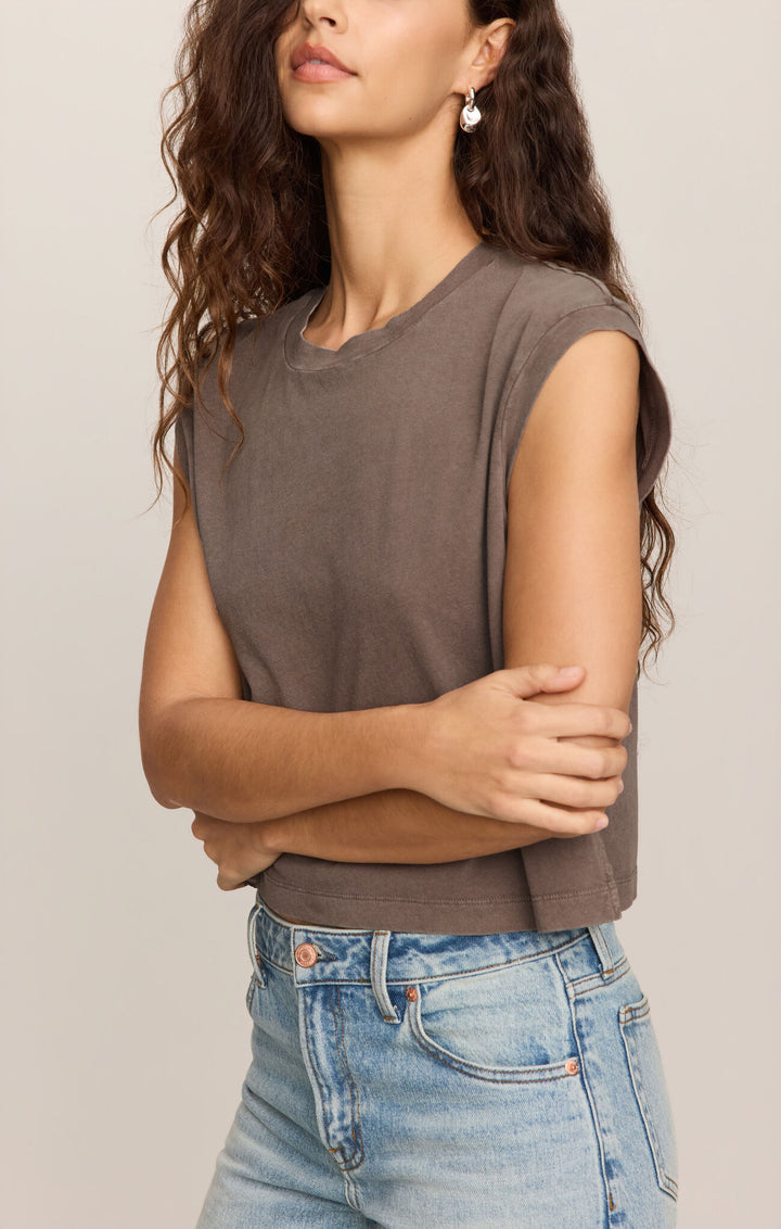 Flex Sleeveless Tee - Pebble Coast