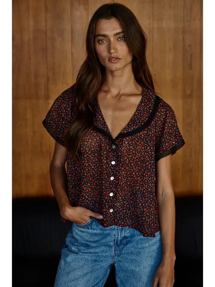 Floral Peter Pan Blouse