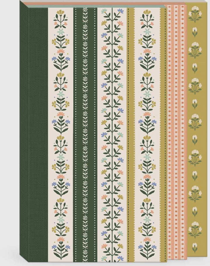 Floral Three-Tired Softcover Journal