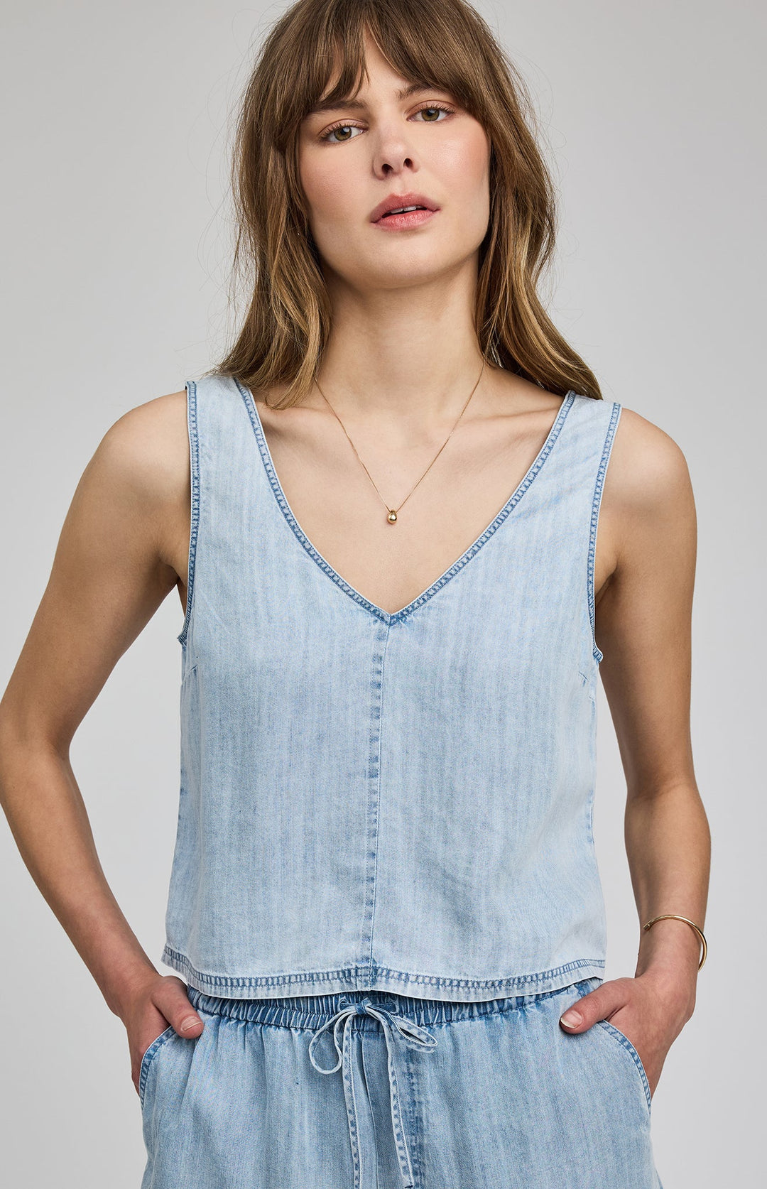 Collette Tank in Light Blue