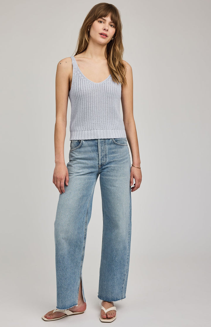 Lizzie Knit Tank in Chambray