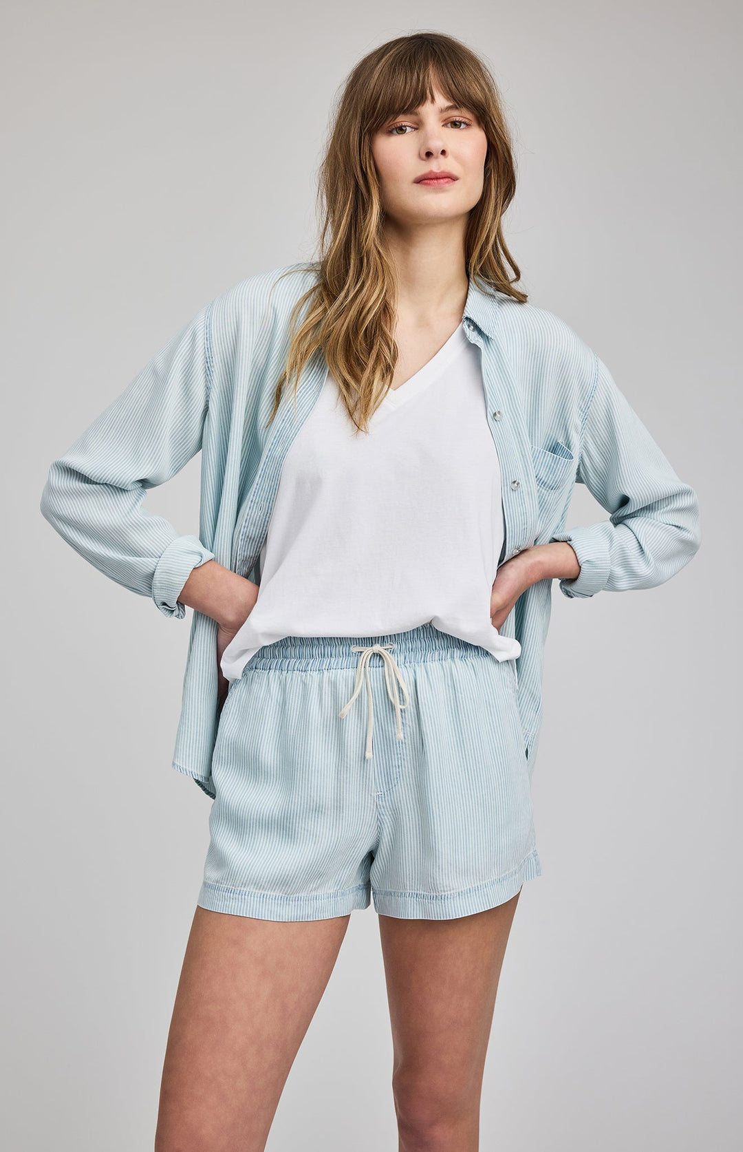 Tessa Short Blue Stripe