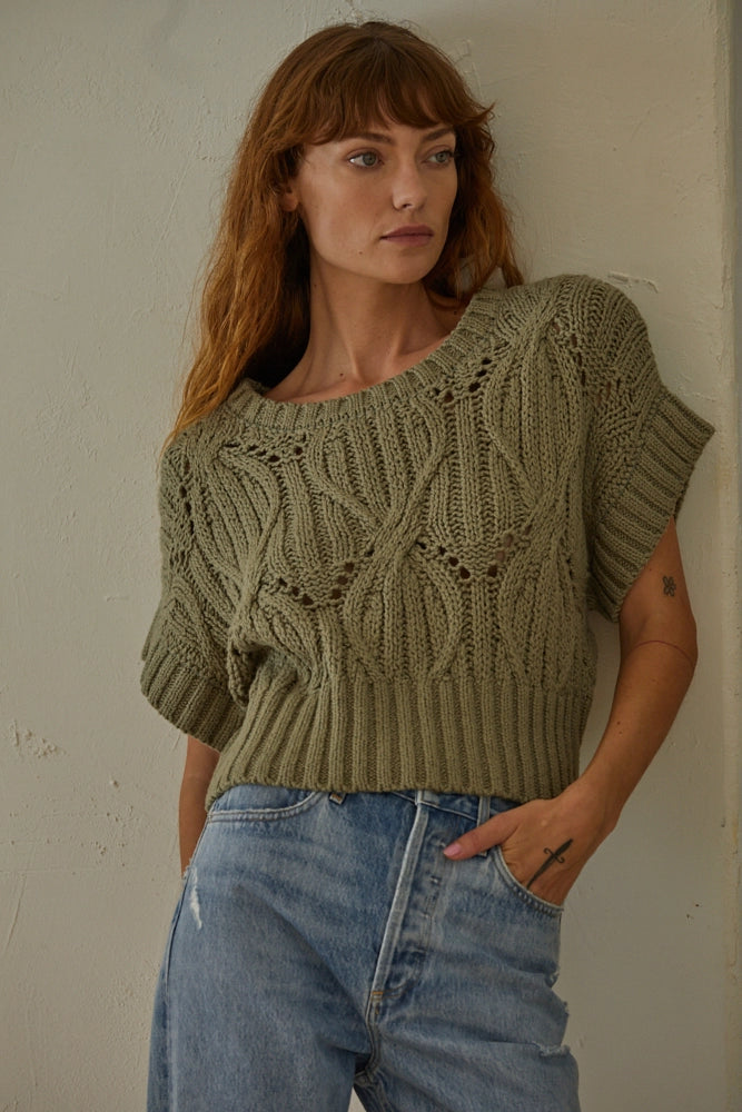 Cropped Knit Sweater