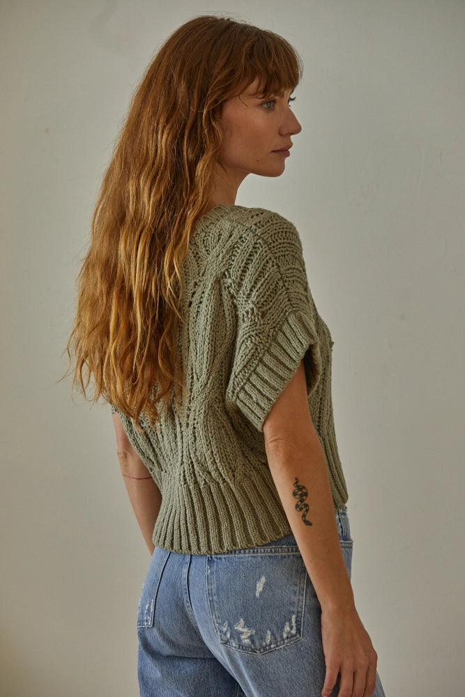 Cropped Knit Sweater