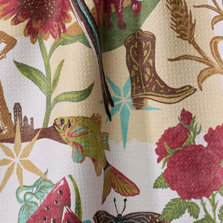 Greetings From Oklahoma Tea Towel