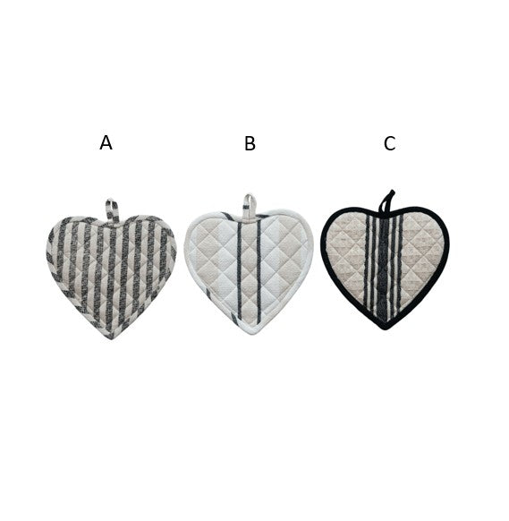 Quilted Heart Pot Holder