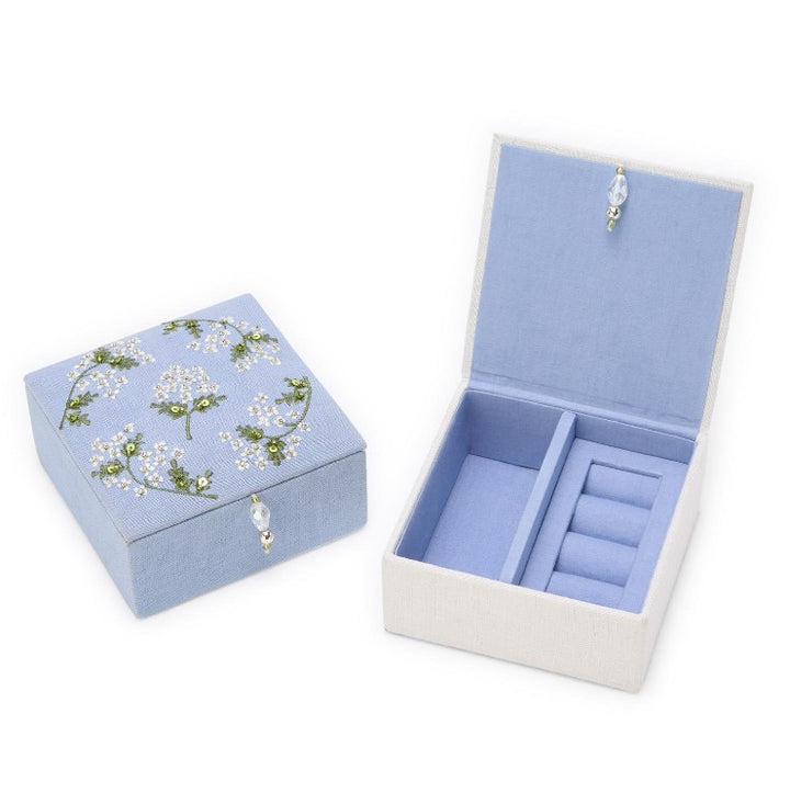 Hydrangea Beaded Jewelry box