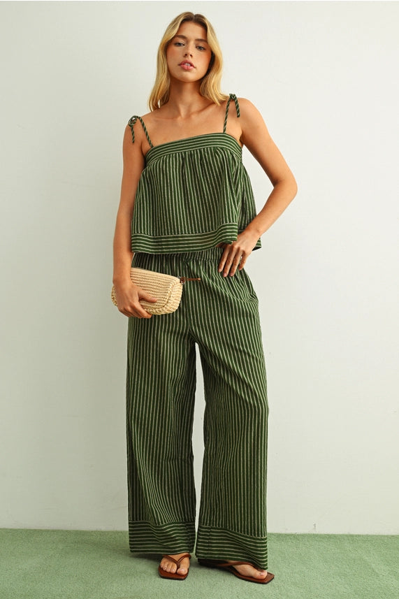 Josie Striped Wide-Leg Pants