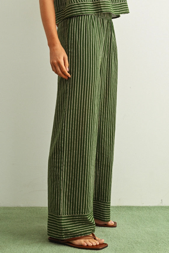Josie Striped Wide-Leg Pants