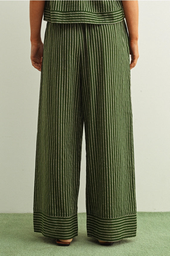 Josie Striped Wide-Leg Pants