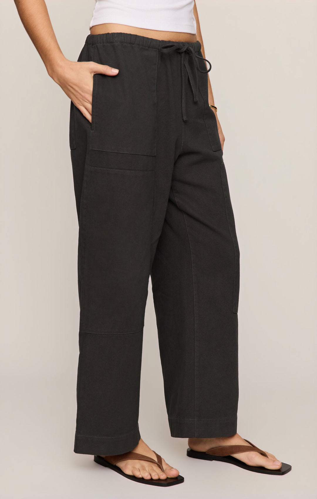 Kit Twill Carpenter Pant - Ash Black