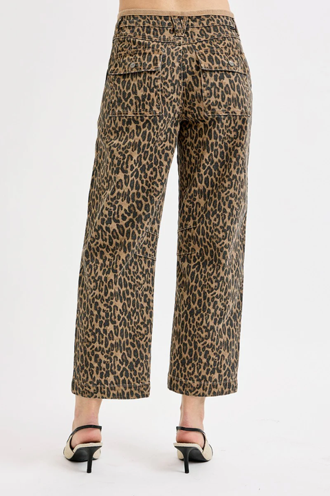 Leopard Barrel Jeans