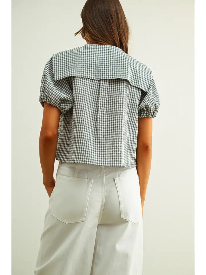 Bristol Front Tie Top- Blue