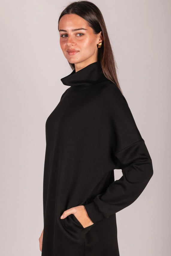 Mock Neck Mini Dress