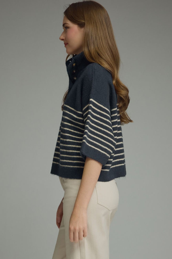 Nora Striped Knit Top