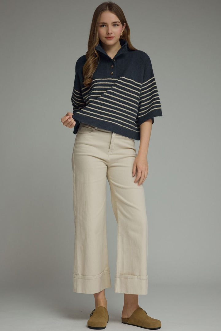 Nora Striped Knit Top