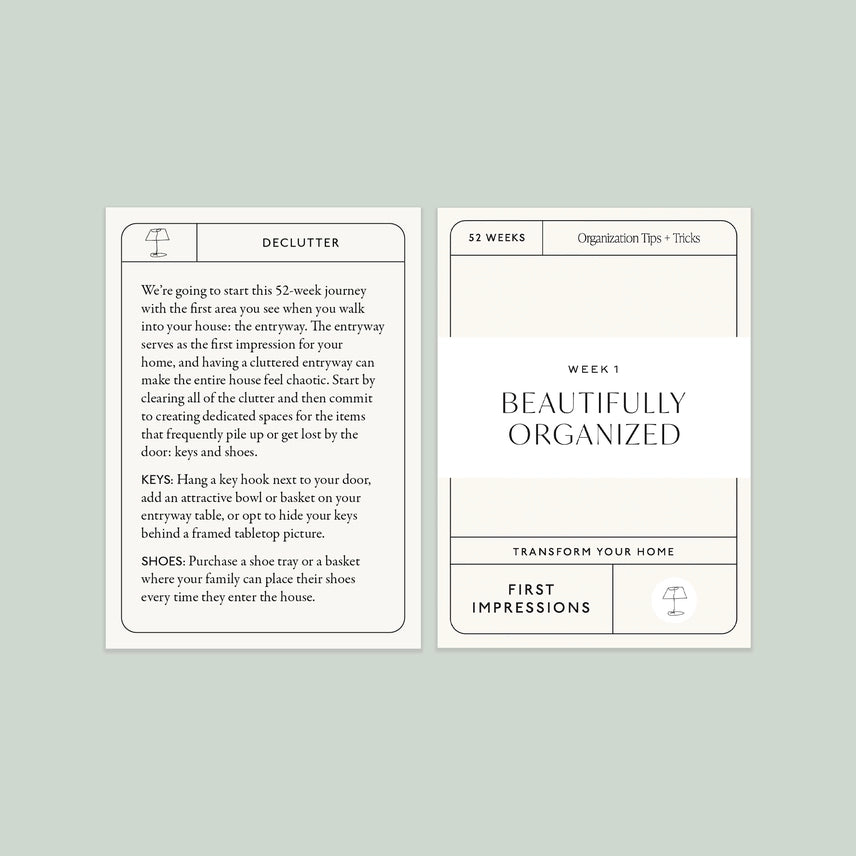 Beautifully Organized in 52 Weeks Card Deck