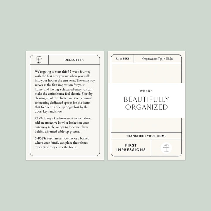 Beautifully Organized in 52 Weeks Card Deck