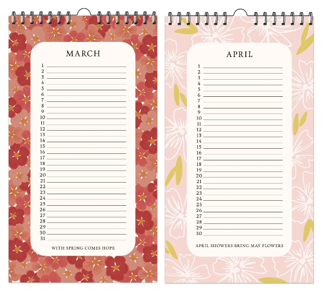 Floral Perpetual Calendar