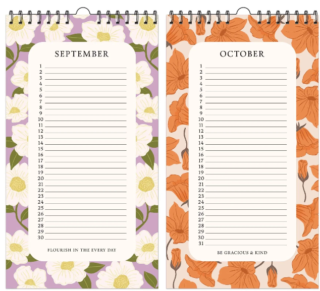 Floral Perpetual Calendar