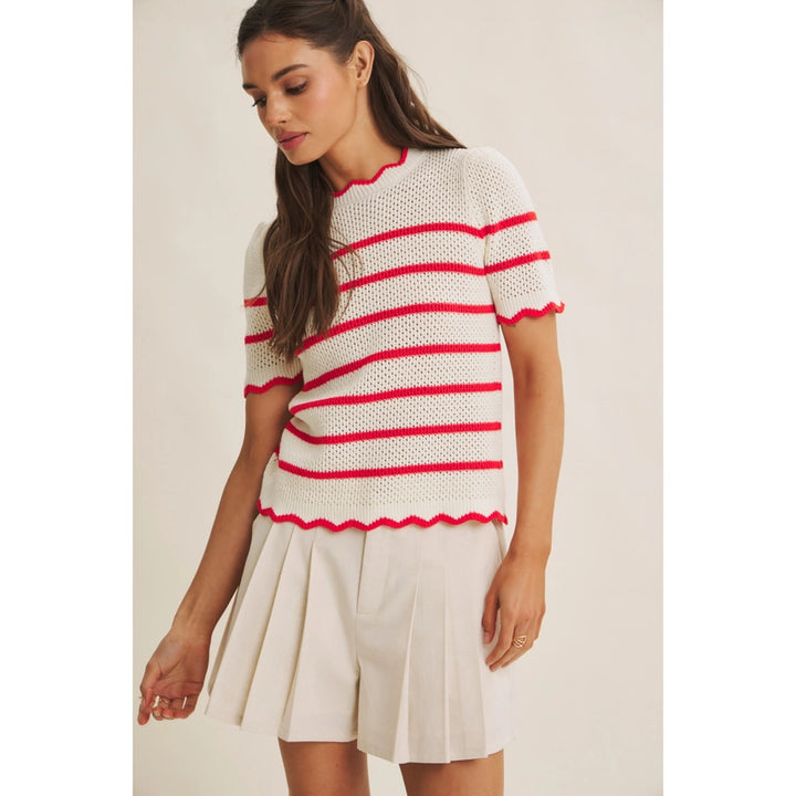 Poppy Crochet Scallop-Edge Top