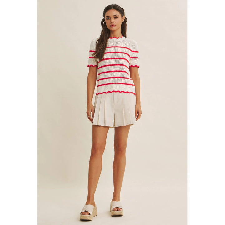 Poppy Crochet Scallop-Edge Top