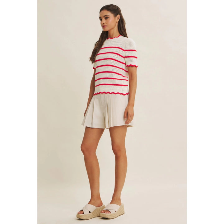 Poppy Crochet Scallop-Edge Top