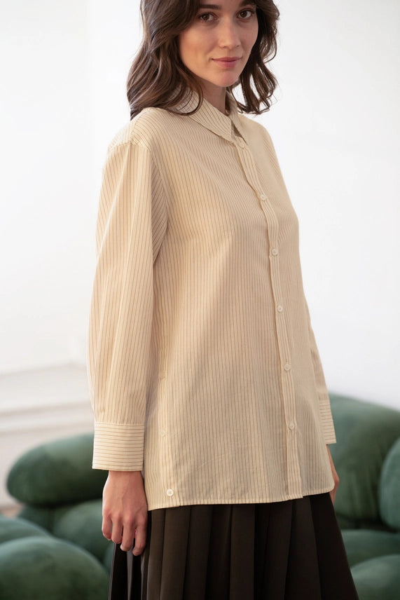 Prim Pin Stripe Button-Down