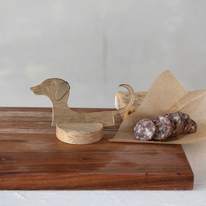 Dachshund Cheese Knife & Stand