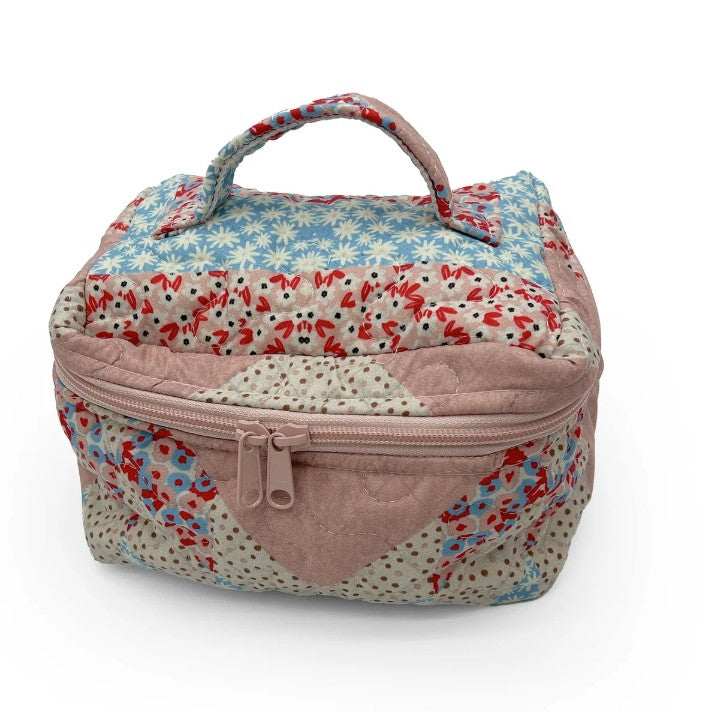 Quilted Patchwork Cosmetic Bag