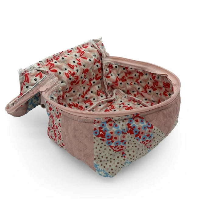 Quilted Patchwork Cosmetic Bag