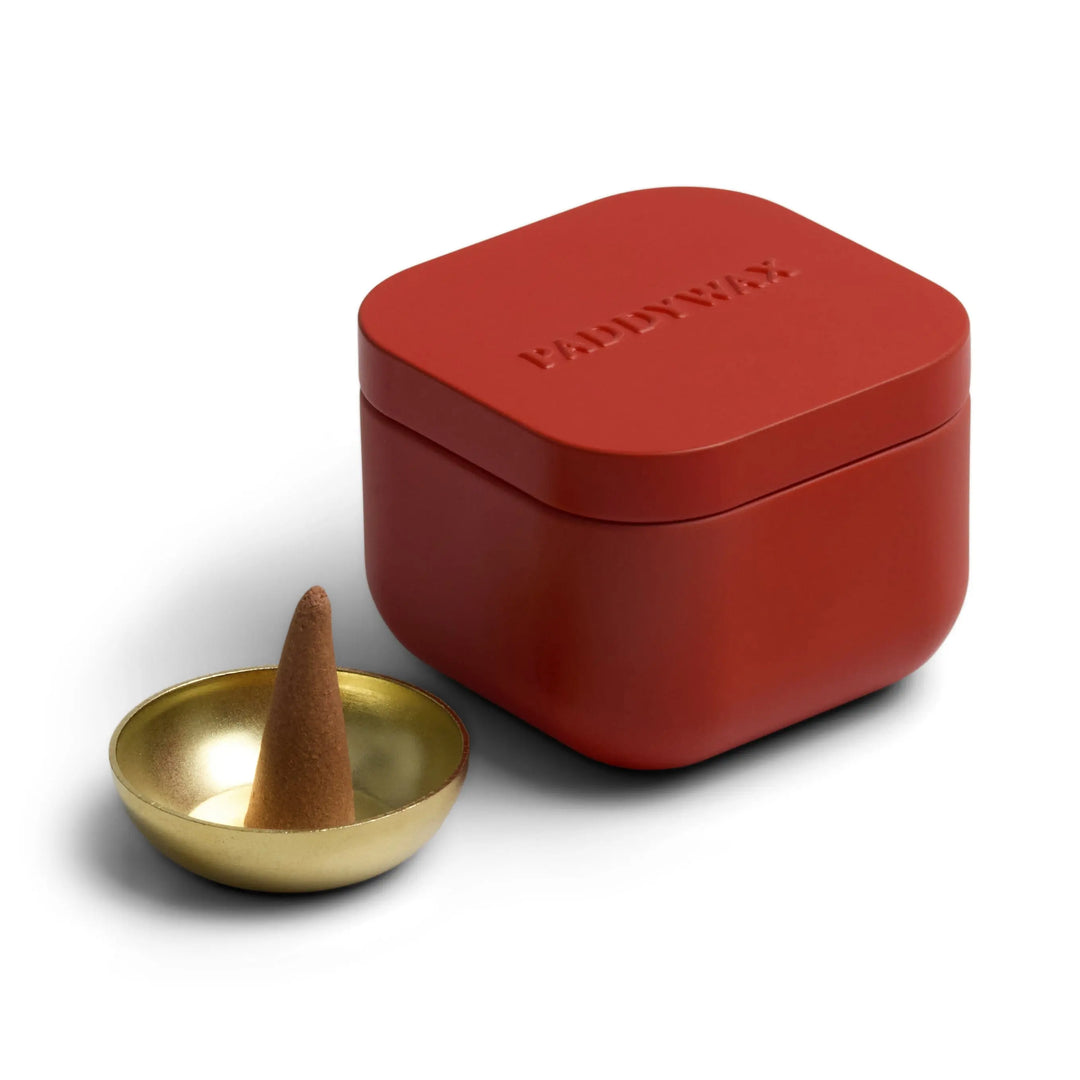 Saffron Rose Metal Tin Incense