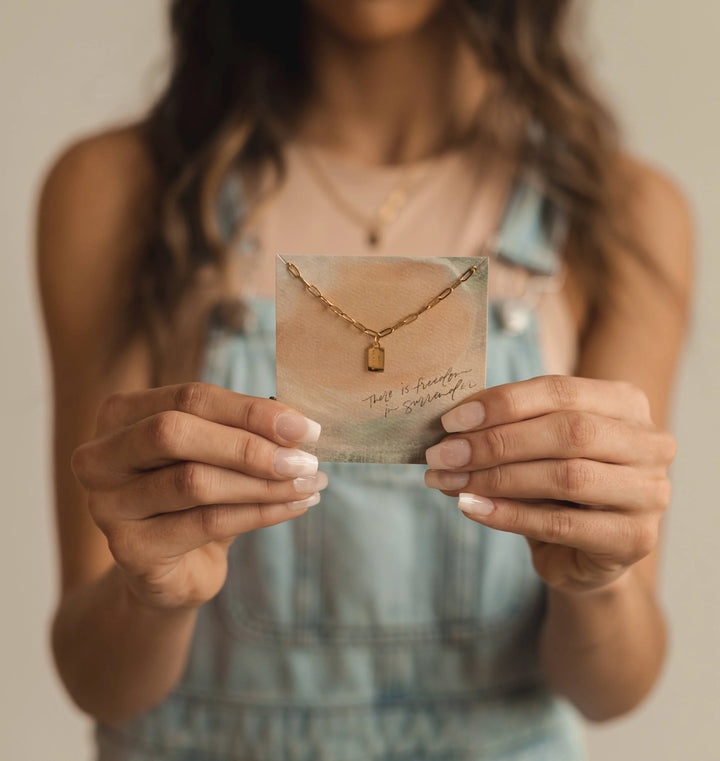 Rest in Him Charm Necklace
