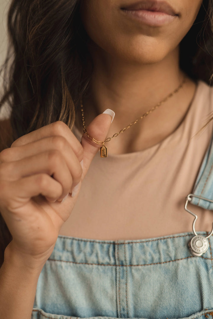 Rest in Him Charm Necklace