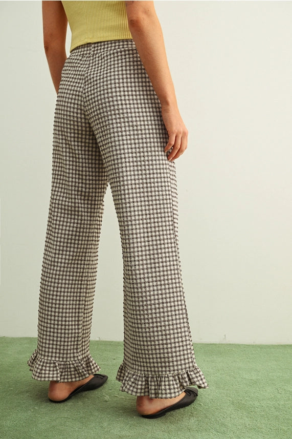 Riley Ruffle Gingham Pants