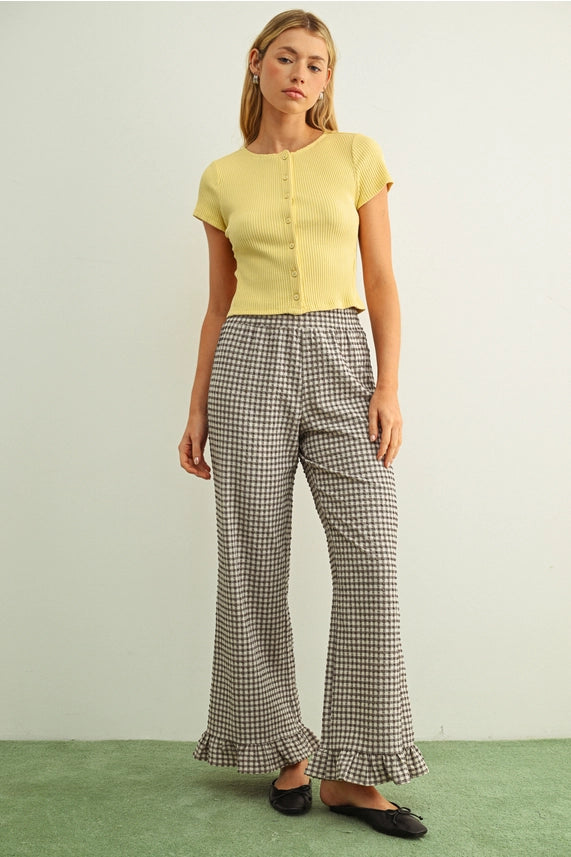 Riley Ruffle Gingham Pants