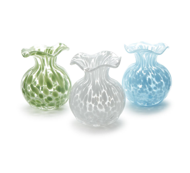 Ruffled Edge Spotted Vase