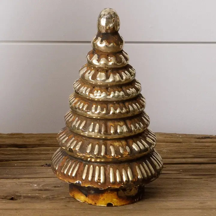 Rust Finish Mercury Glass Tree