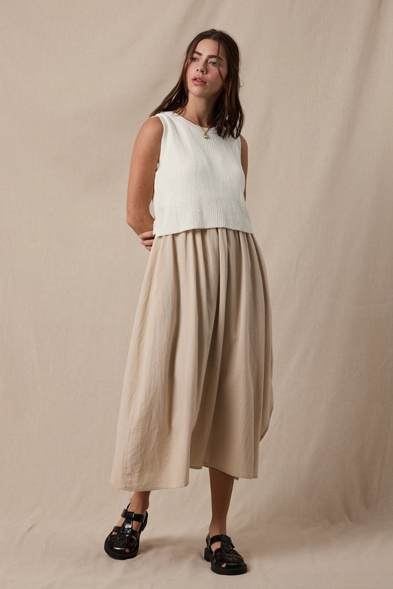 Sarah Midi Mixed Dress