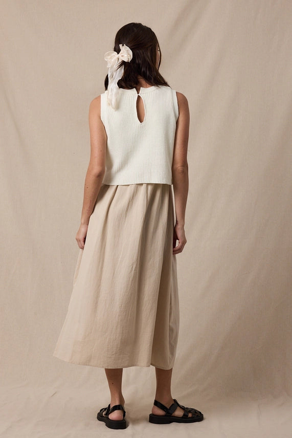 Sarah Midi Mixed Dress