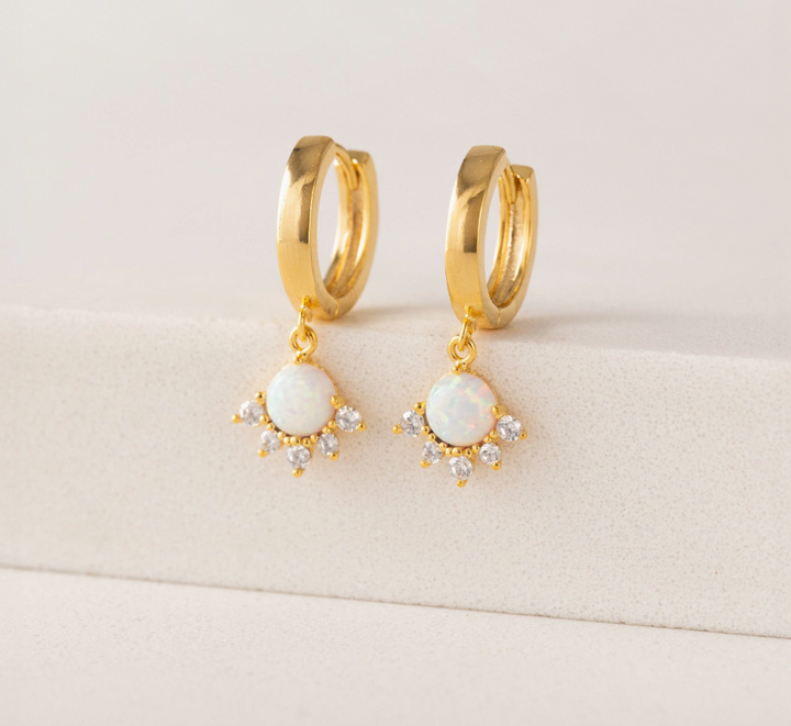 Juno Huggie Drop Hoop Earrings