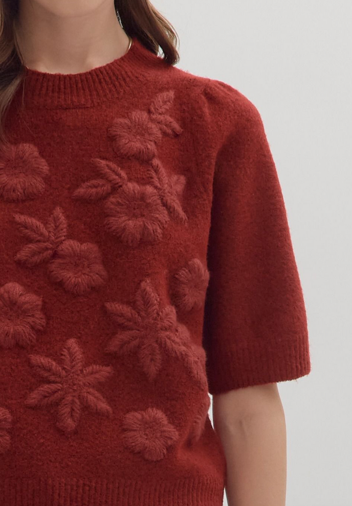 Devin Burgundy Sweater