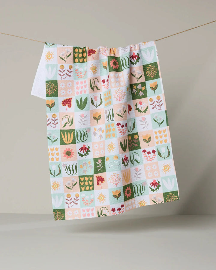 Patchwork Garden Tea Towel