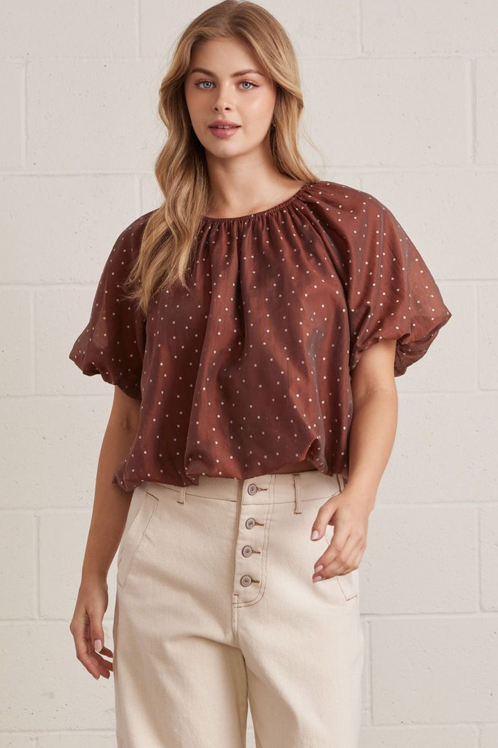 Tatum Polka Dot Bubble Top