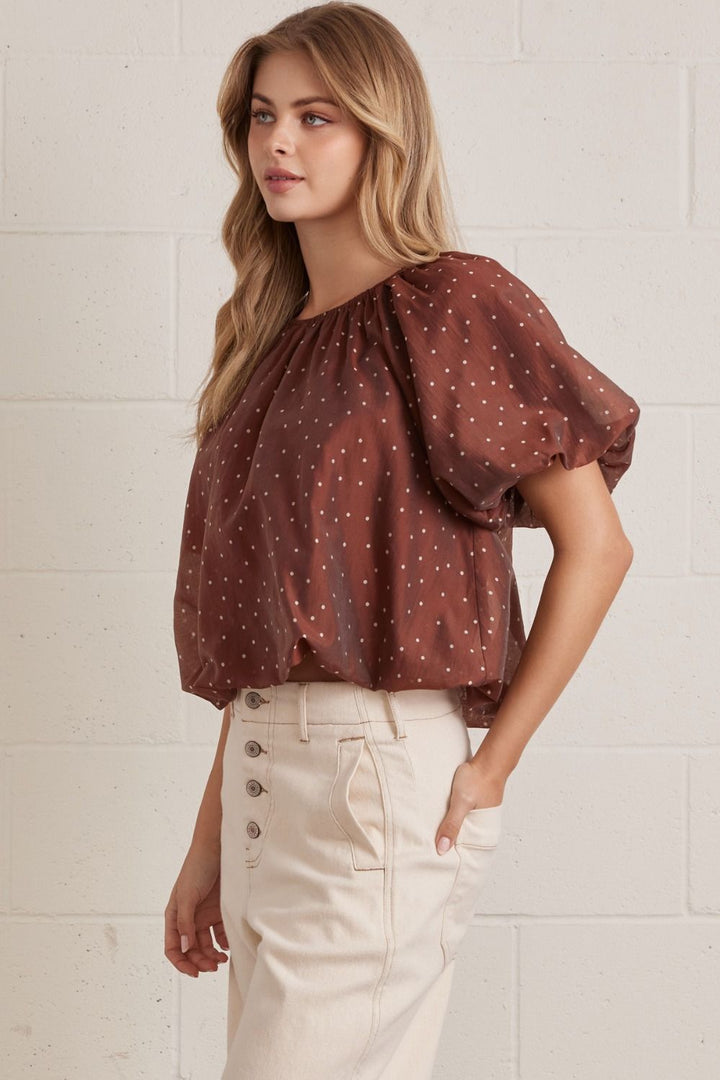 Tatum Polka Dot Bubble Top
