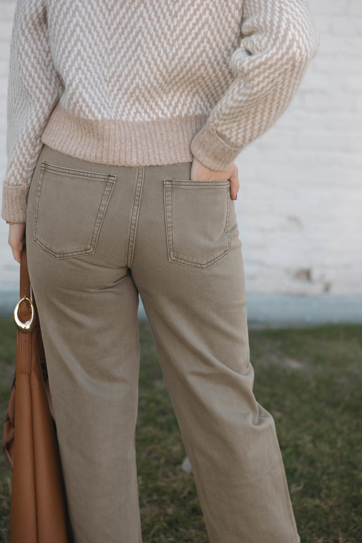 Macy Washed Denim Pants