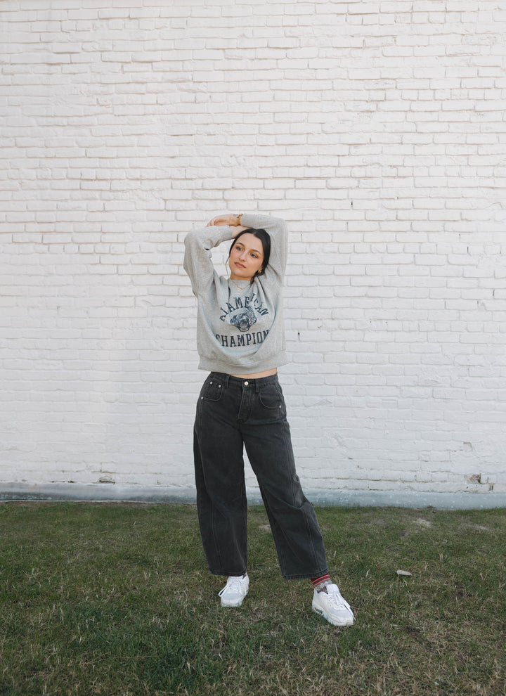 Bridget Barrel Jeans in Black